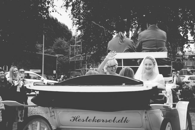 Bryllupsfoto hestevogn Taastrup