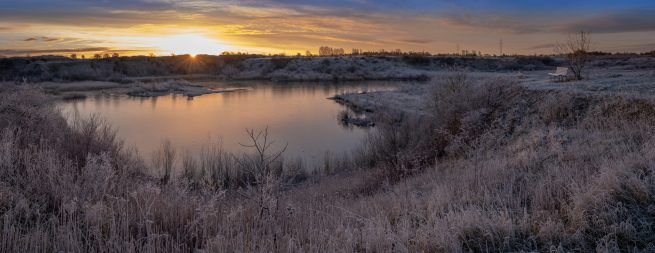 Solopgang ved grusgraven i Sengeløse