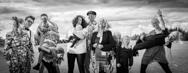 Foto af familie i 3 generationer