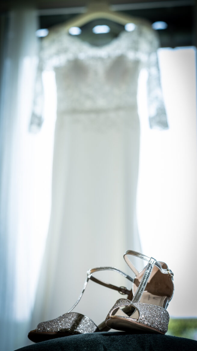 Bryllupskjole og sko